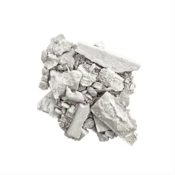 Crushed eyeshadow in silver Stock Photos