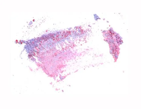 Crushed eyeshadow on white background Stock Photos