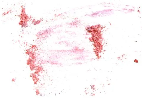 Crushed eyeshadow on white background Stock Photos