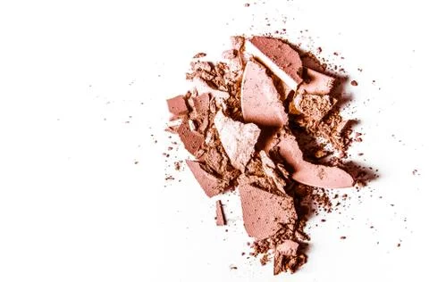Crushed eyeshadows isolated on white background Stock Photos