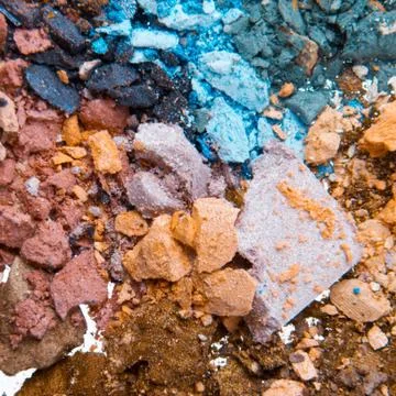 Crushed eyeshadows Stock Photos