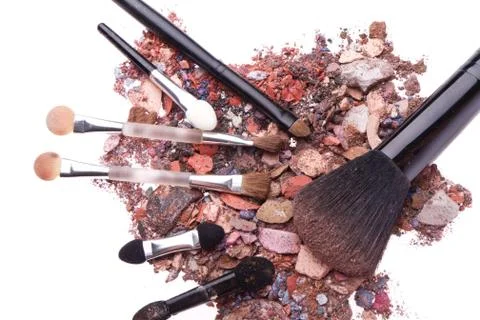 Crushed eyeshadows Stock Photos