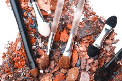 Crushed eyeshadows Stock Photos