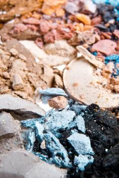 Crushed eyeshadows Stock Photos