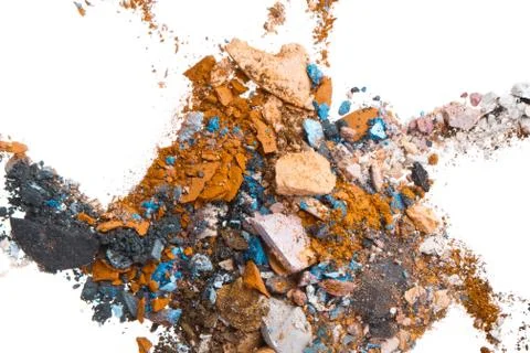 Crushed eyeshadows Stock Photos