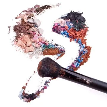 Crushed eyeshadows Stock Photos