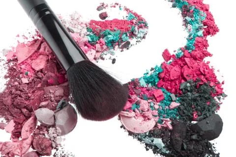 Crushed eyeshadows Stock Photos