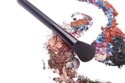 Crushed eyeshadows Stock Photos