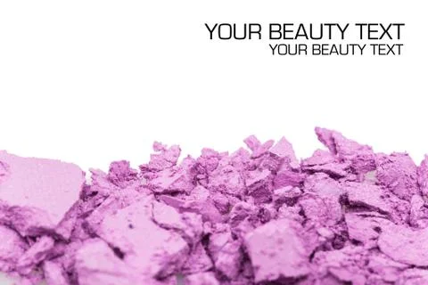 Crushed eyeshadows on white background Stock Illustration