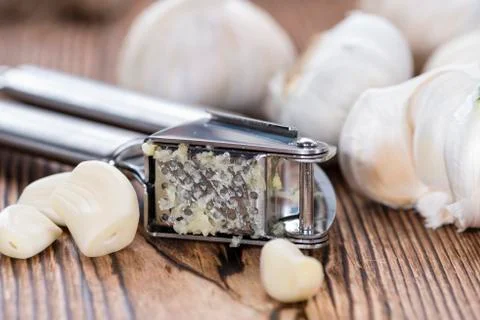 Crushed garlic Stock Photos