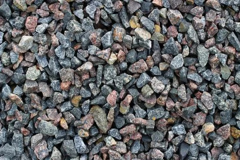 Crushed gray Rubble is a fine close-up Stock Photos
