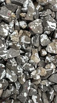 Crushed Grey Stone Texture With White Paint Splatter Background Stock Photos