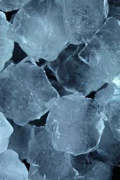 Crushed ice cubes vertical macro texture top view 写真素材