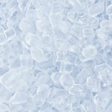 Crushed ice in front of the white background Stock Photos