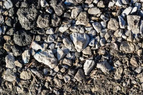 Crushed limestone aggregate Stock Photos