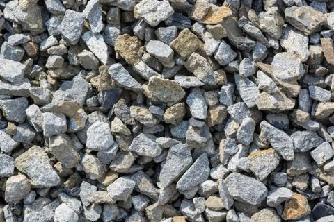 Crushed limestone aggregate Stock Photos