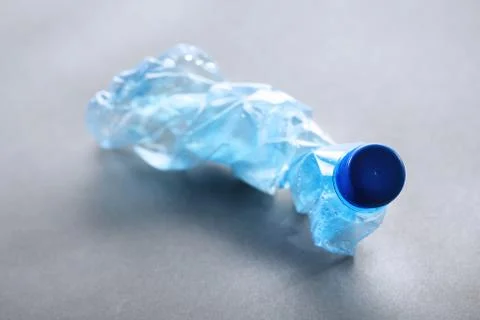 Crushed plastic bottle Stock Photos