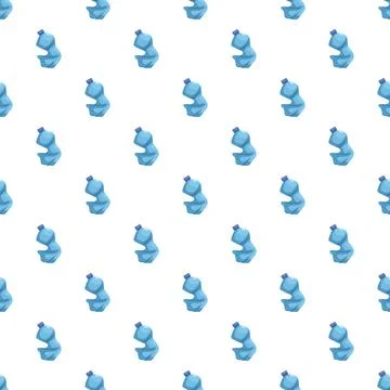 Crushed plastic bottle seamless pattern for recycling concept 스톡 일러스트