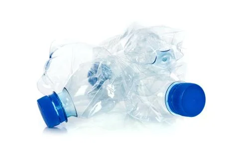 Crushed plastic bottles Stock Photos