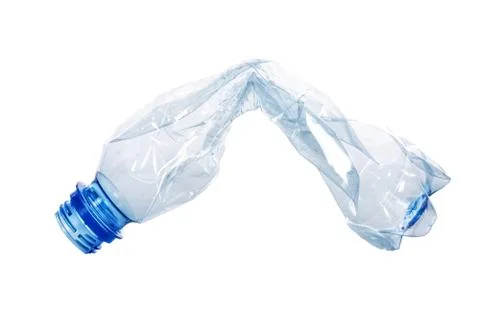 Crushed plastic bottles Stock Photos
