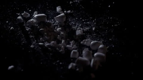 Crushed Pulls Focus Pull, Xanax, Pain Killers, Drug Addict Stock Footage 233853922