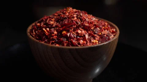 Crushed red cayenne pepper Stock Footage 159763928