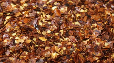 Crushed red chilli pepper Video stock 62429454
