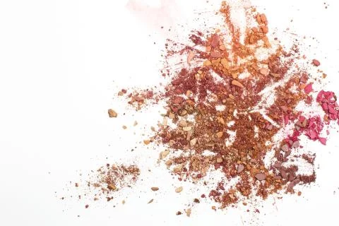 Crushed samples eye shadows Stock Photos
