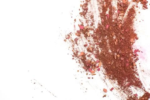 Crushed samples eye shadows Stock Photos