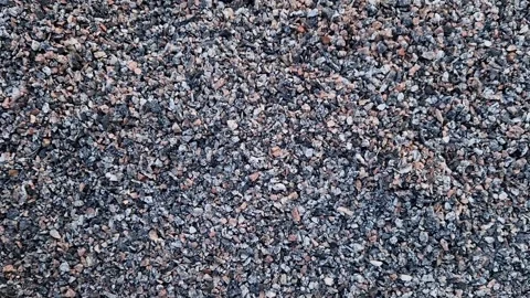 Crushed stone, close-up, top view Stock Footage 277282180