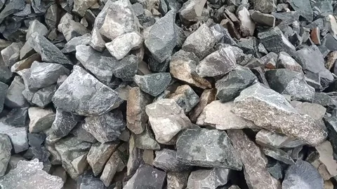 Crushed Stone Pile Ground Texture Stock Footage 346476595