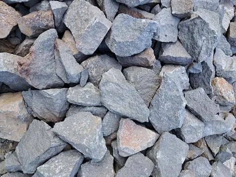 Crushed stone rocks texture background Foto stock