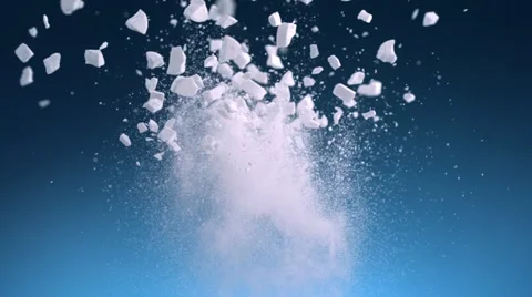 Crushed tablet explosion, Slow Motion Video stock 11056729