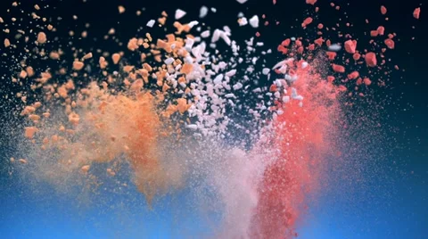 Crushed tablet explosion, Slow Motion Stock Footage 11057413