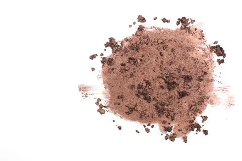Crushed texture of brown eye shadow Stock Photos