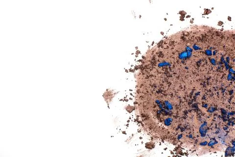 Crushed texture of brown eye shadow Stock Photos