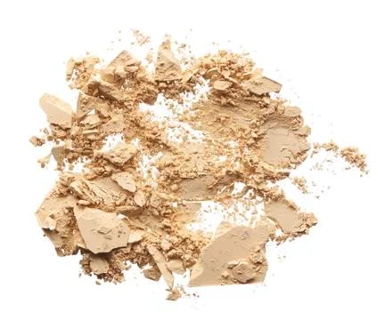 Crushed texture of gently yellow eye shadow or powder Stock Photos