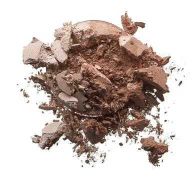 Crushed texture of light beige eye shadow or powder Stock Photos