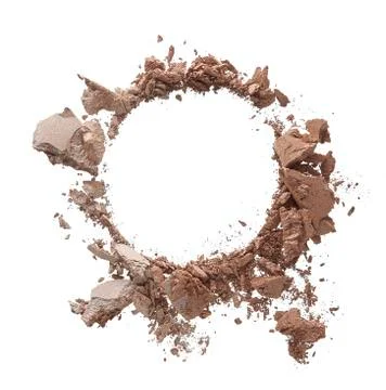 Crushed texture of light beige eye shadow or powder Stock Photos