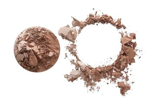 Crushed texture of light beige eye shadow or powder Stock Photos