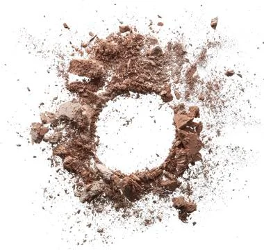 Crushed texture of light beige eye shadow or powder Stock Photos