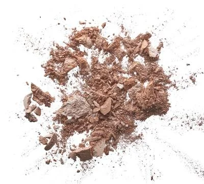 Crushed texture of light beige eye shadow or powder Stock Photos