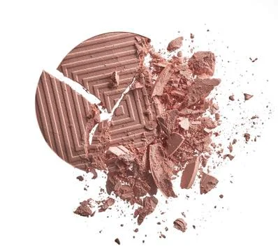 Crushed texture of light beige eye shadow or powder Stock Photos