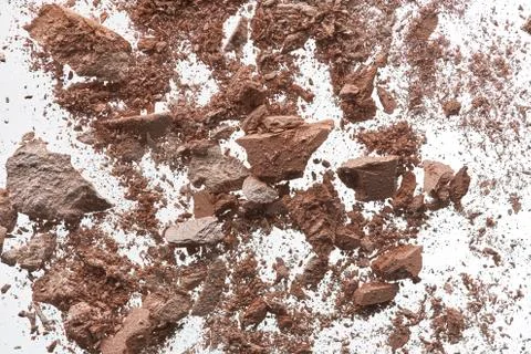 Crushed texture of light beige eye shadow or powder Foto stock