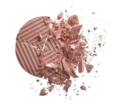 Crushed texture of light beige eye shadow or powder Stock Photos