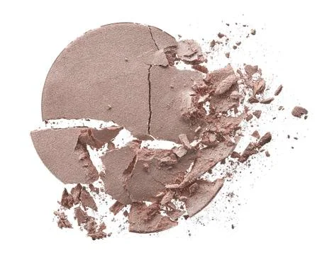 Crushed texture of light beige eye shadow or powder Stock Photos