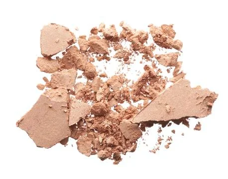 Crushed texture of light beige eye shadow or powder Stock Photos