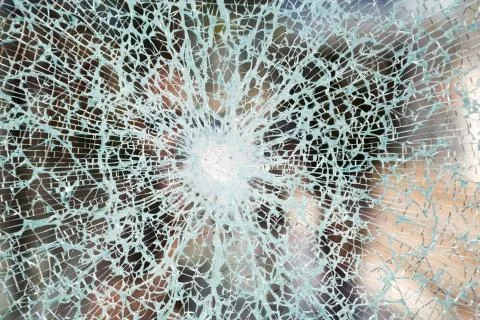 Crushed window Stock Photos