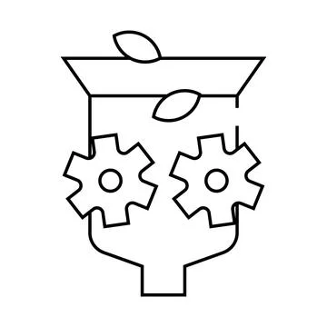 Crusher equipment line icon vector symbol illustration 스톡 일러스트