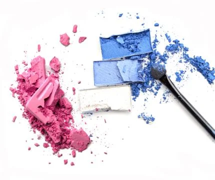 Crusher eyeshadow on white background Stock Photos